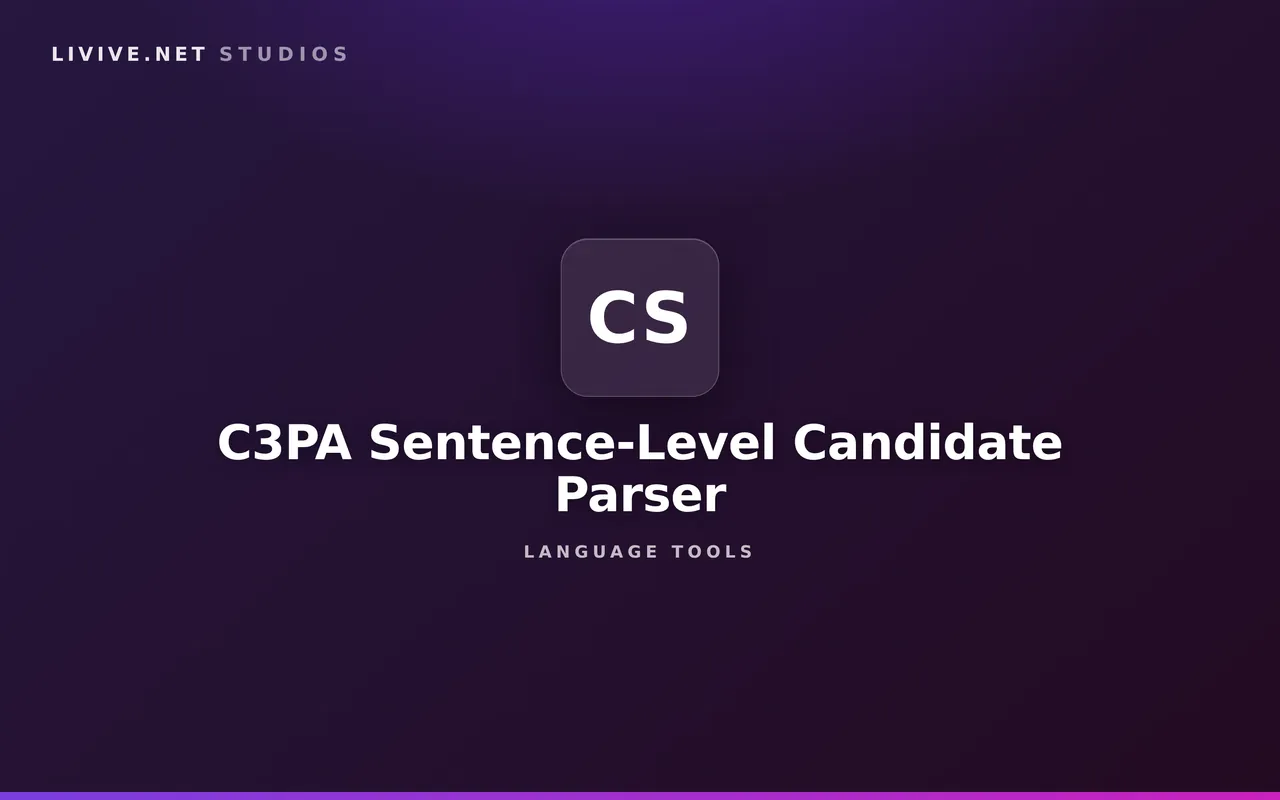 C3PA Sentence-Level Candidate Parser — Parse C3PA privacy-policy annotations into aligned sentence-level ML dataset candidates.